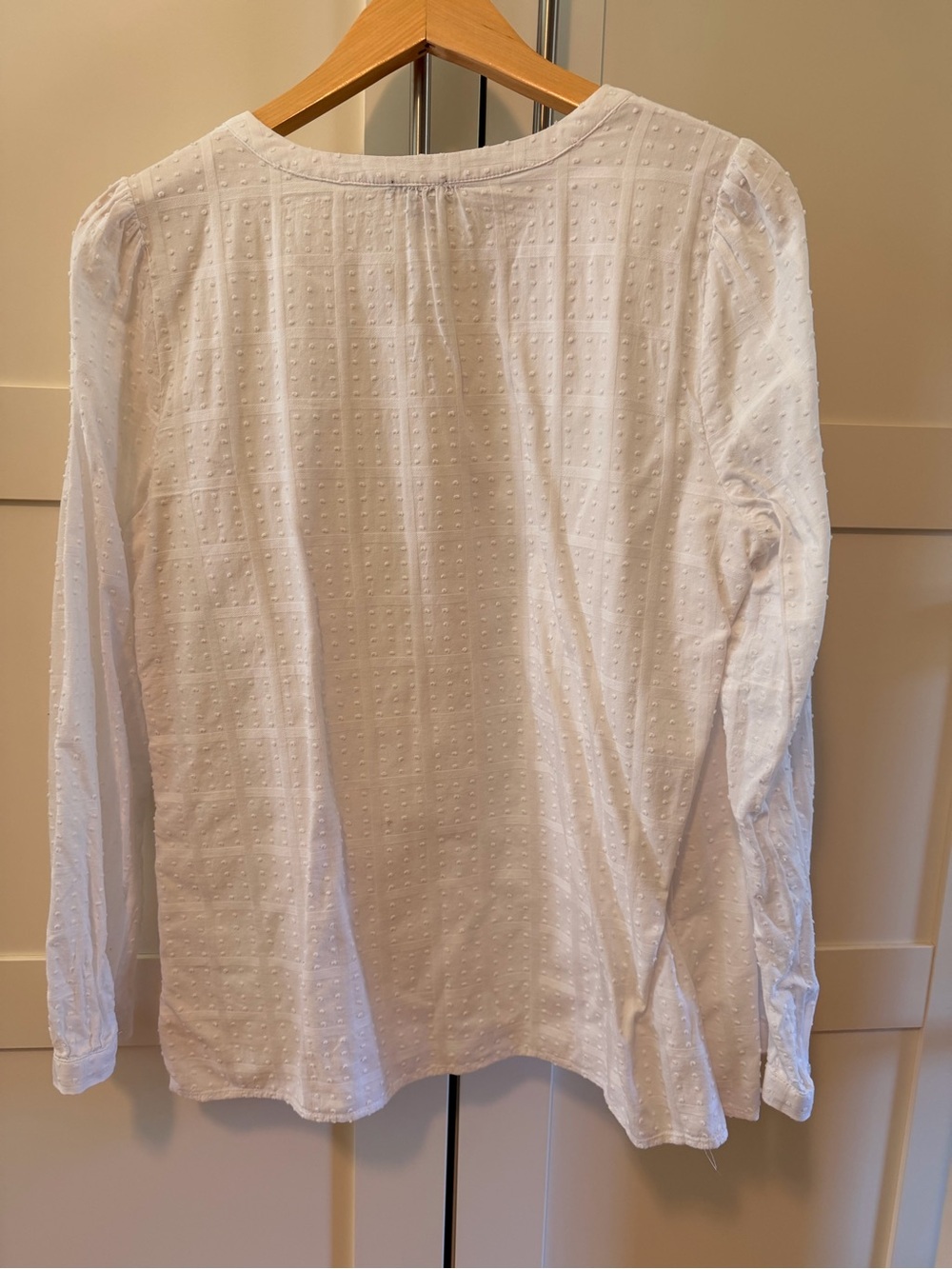 Talbots White Textured Button Front Tunic - Picture 2 of 10